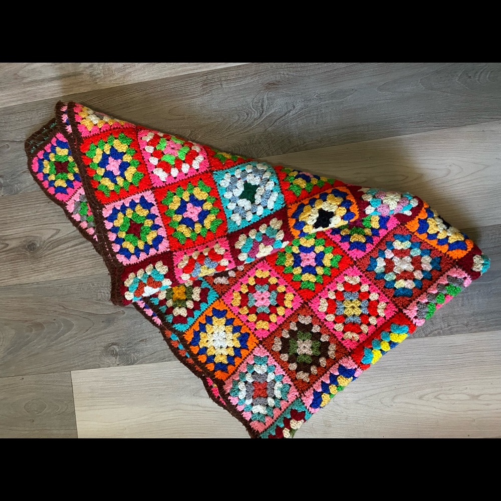 HANDMADE crochet colorful blanket